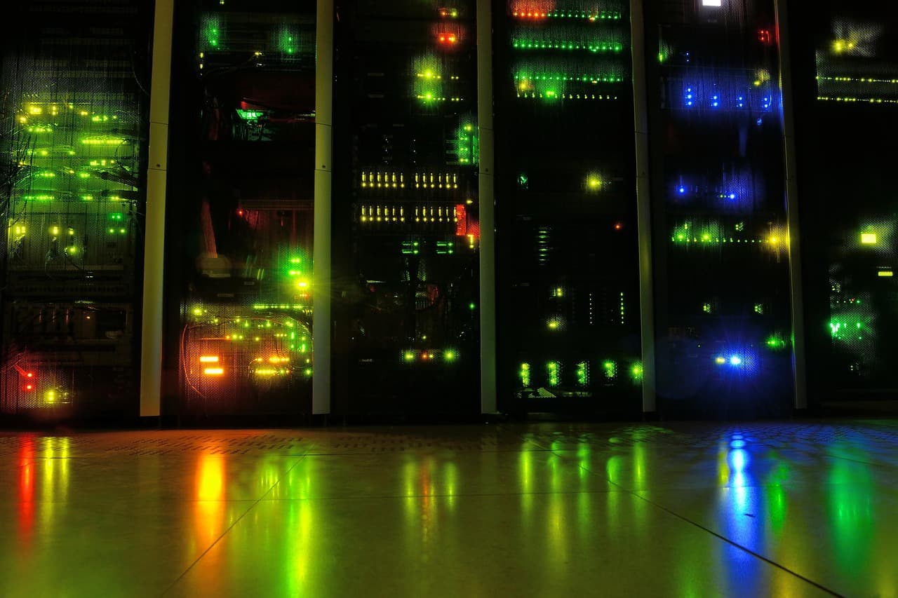 Networked server racks in a data center